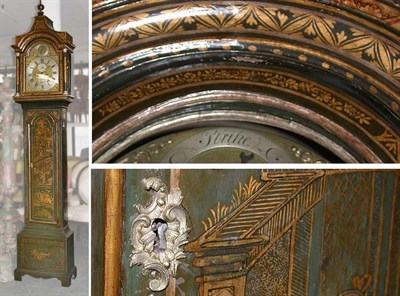 Lot 205 - George III Gilt Decorated Green Lacquered Tall...