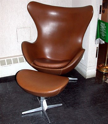 Lot 121 - Egg Chair and Ottoman Designed by Arne Jacobsen