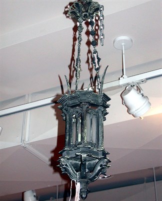 Lot 447 - Patinated-Metal Lantern