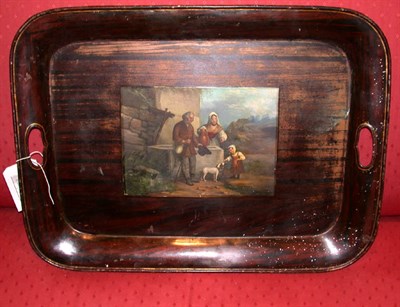 Lot 512 - Regency Style Tole Painted Tray