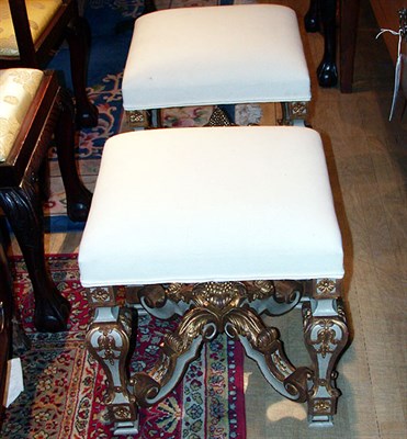 Lot 233 - Pair of Renaissance Revival Painted and Parcel...