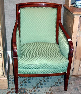 Lot 181 - Empire Style Upholstered Fruitwood Bergere