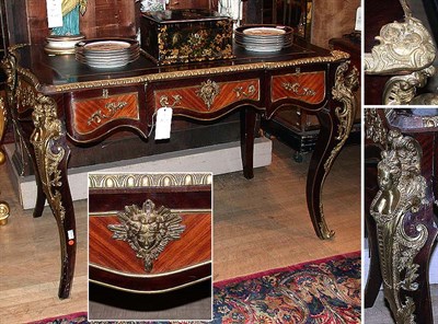 Lot 329 - Louis XV Style Bronze Mounted Mahogany Bureau...