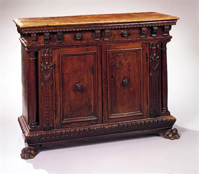 Lot 105 - Italian Late Renaissance Walnut Credenza The...