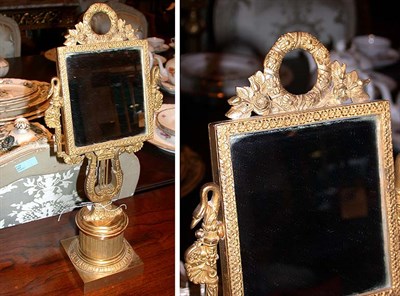 Lot 498 - Empire Style Gilt-Bronze Mirror