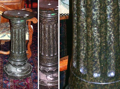 Lot 637 - Classical Style Green Marble Pedestal Height...