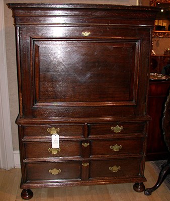 Lot 389 - Provincial Oak Drop-Front Secretary