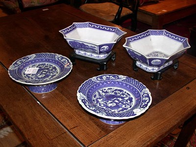 Lot 241 - Pair of Chinese Porcelain Rectangular Bowls...