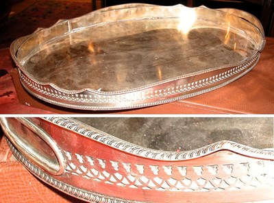 Lot 387A - Silver Plated Galleried Tray