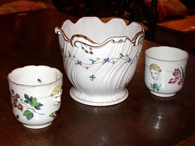 Lot 238 - Pair of Meissen Porcelain Small Cachepots...