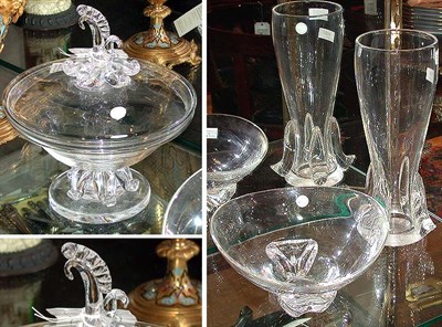 Lot 323 - Group of Steuben Glass Articles Comprising a...