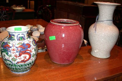 Lot 206 - Group of Three Chinese Porcelain Vases