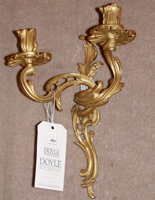 Lot 484 - Louis XV Style Gilt-Metal Two-Light Sconce