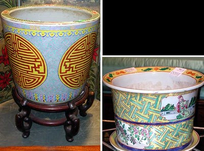 Lot 562 - Two Chinese Porcelain Famille Rose Planters