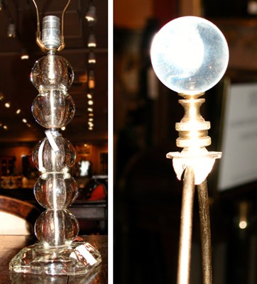 Lot 550 - French Molded Glass Lamp