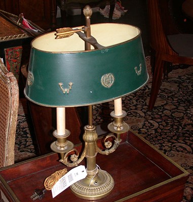 Lot 181 - Louis XVI Style Gilt-Bronze Bouillotte Lamp...