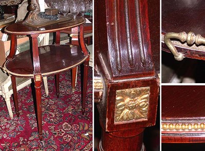 Lot 596 - Louis XVI Style Mahogany Two-Tier Side Table...