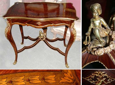 Lot 633 - Louis XV Style Gilt-Bronze Mounted Mahogany...