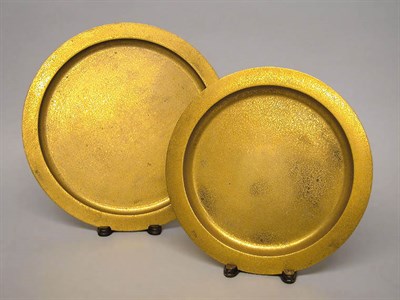 Lot 258 - Two Tiffany Studios Gilt-Bronze Chargers