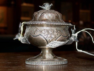 Lot 355 - George III Silver Wine Strainer together with...