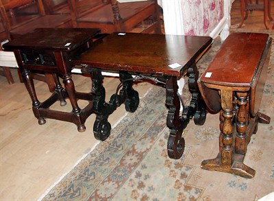 Lot 189 - Group of Three Walnut and Oak Low Tables