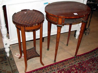 Lot 192 - Two Louis XVI Style Parquetry Side Tables