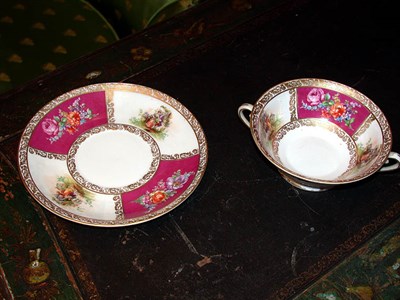 Lot 201 - Group of Gilt Decorated Porcelain Bouillon...