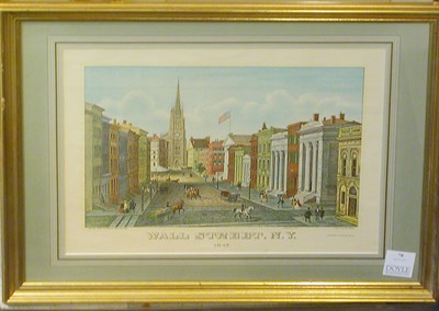 Lot 78 - After Augustus Kollner WALL STREET, N.Y., 1847...