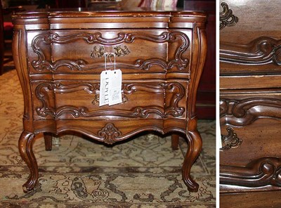 Lot 230 - Pair of Louis XV Style Walnut Commodes