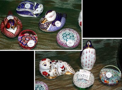 Lot 261 - Group of Four Paperweights Together with Five...