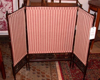Lot 262 - Georgian Style Mahogany Three-Panel Screen