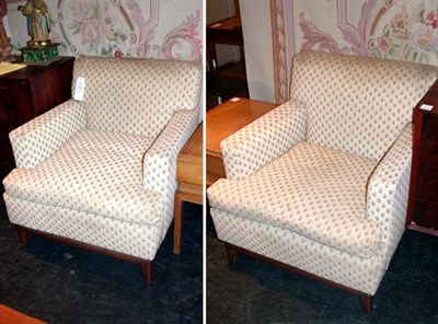 Lot 148 - Pair of Walnut Upholstered Armchairs