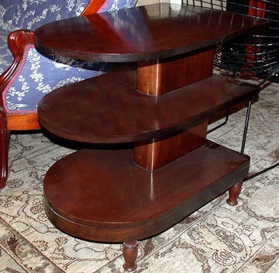 Lot 149 - Two Art Deco Three-Tier Side Tables