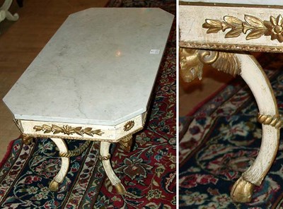 Lot 289 - Empire Style Marble Top Painted and Parcel...