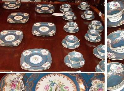 Lot 305 - Continental Gilt Decorated Porcelain Dinner...