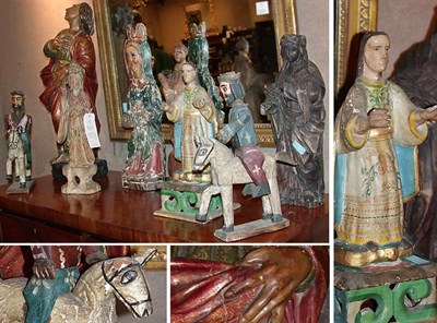 Lot 317 - Miscellaneous Group of Eight Santos Figures
