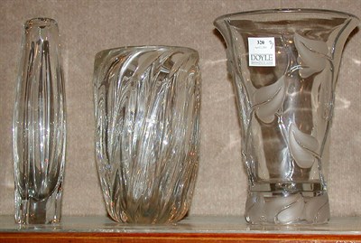 Lot 320 - Group of Three Glass Vases