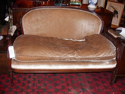 Lot 337 - Louis XVI Style Upholstered Walnut Settee