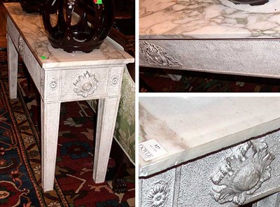 Lot 527 - Neoclassical Style Marble Top Painted Console