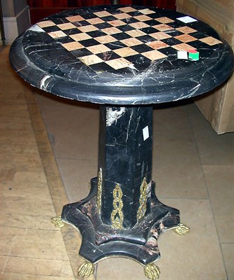 Lot 544 - Empire Style Marble Chess Table