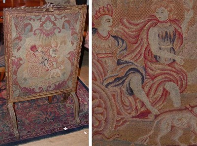 Lot 425 - Louis XVI Style Walnut and Needlepoint Fire...