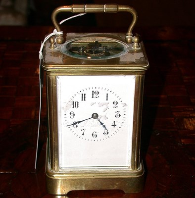Lot 421 - French Brass Carriage Clock