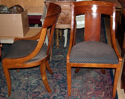 Lot 464 - Set of Four Empire Style Upholstered Mahogany...