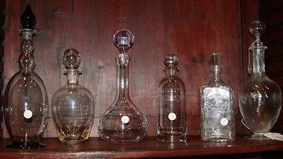 Lot 528 - Group of Six Glass Decanters
