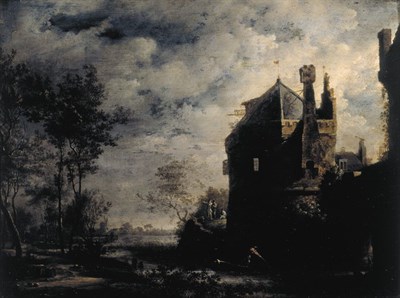 Lot 101 - Dutch School Early 18th century MOONLIT...