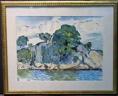 Lot 114 - Gifford Beal 1879-1956 ROCKS, STAGEFORT PARK...