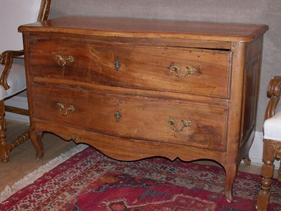 Lot 190 - Provincial Italian Rococo Walnut Commode 18th...