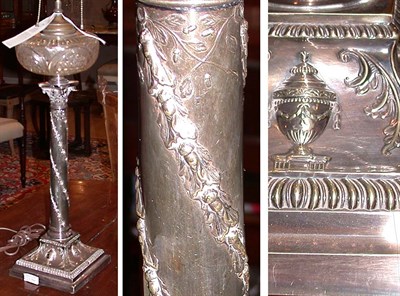 Lot 559 - Georgian Style Silver Plated Lamp
