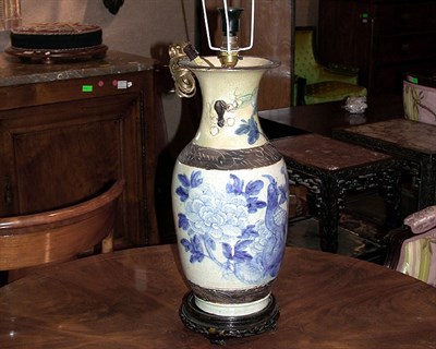 Lot 469 - Chinese Blue and White Porcelain Lamp