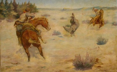Lot 130 - Robert Farrington Elwell 1874-1962 ROPING A...